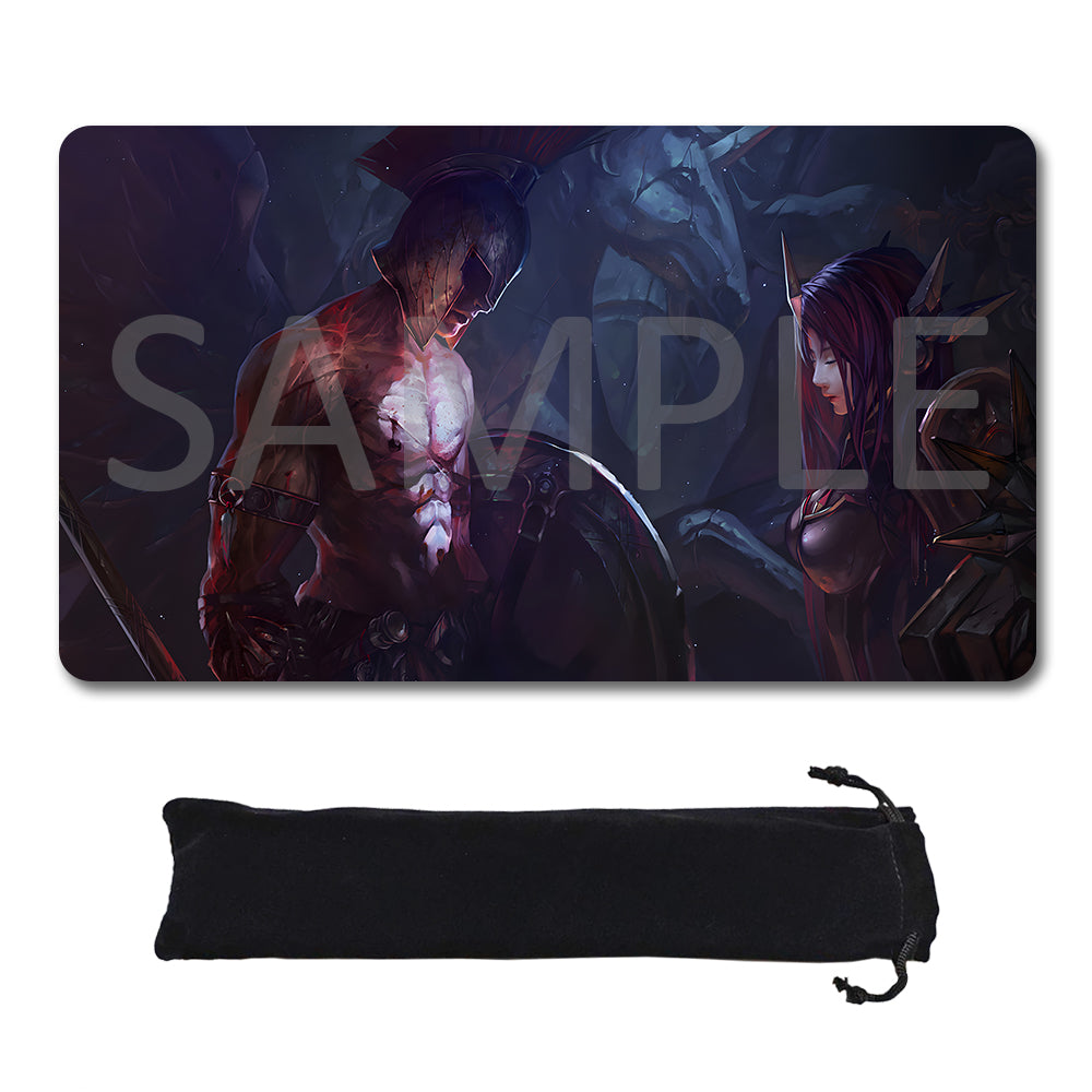 Leona - League Of Legends Riftbound Playmat 24x14 in + Free Storage Bag