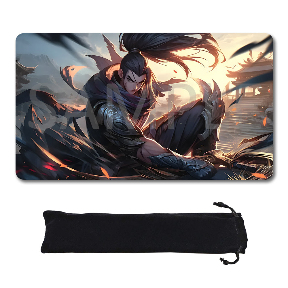 Yasuo - League Of Legends Riftbound Playmat 24x14 in + Free Storage Bag