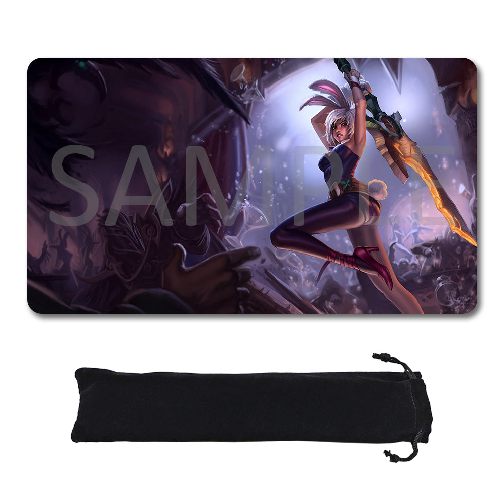 Riven - League Of Legends Riftbound Playmat 24x14 in + Free Storage Bag