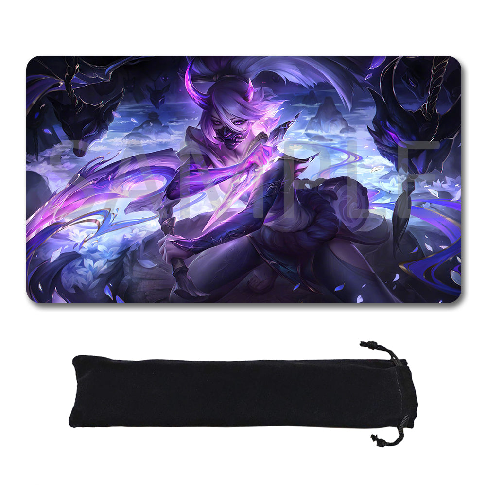Akali - League Of Legends Riftbound Playmat 24x14 in + Free Storage Bag