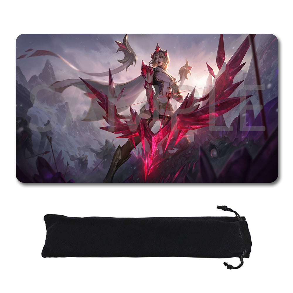 Ashe - League Of Legends Riftbound Playmat 24x14 in + Free Storage Bag