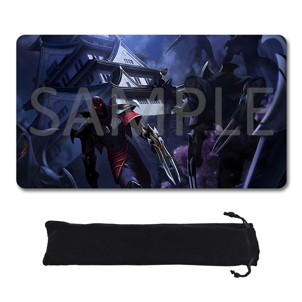 Zed - League Of Legends Riftbound Playmat 24x14 in + Free Storage Bag