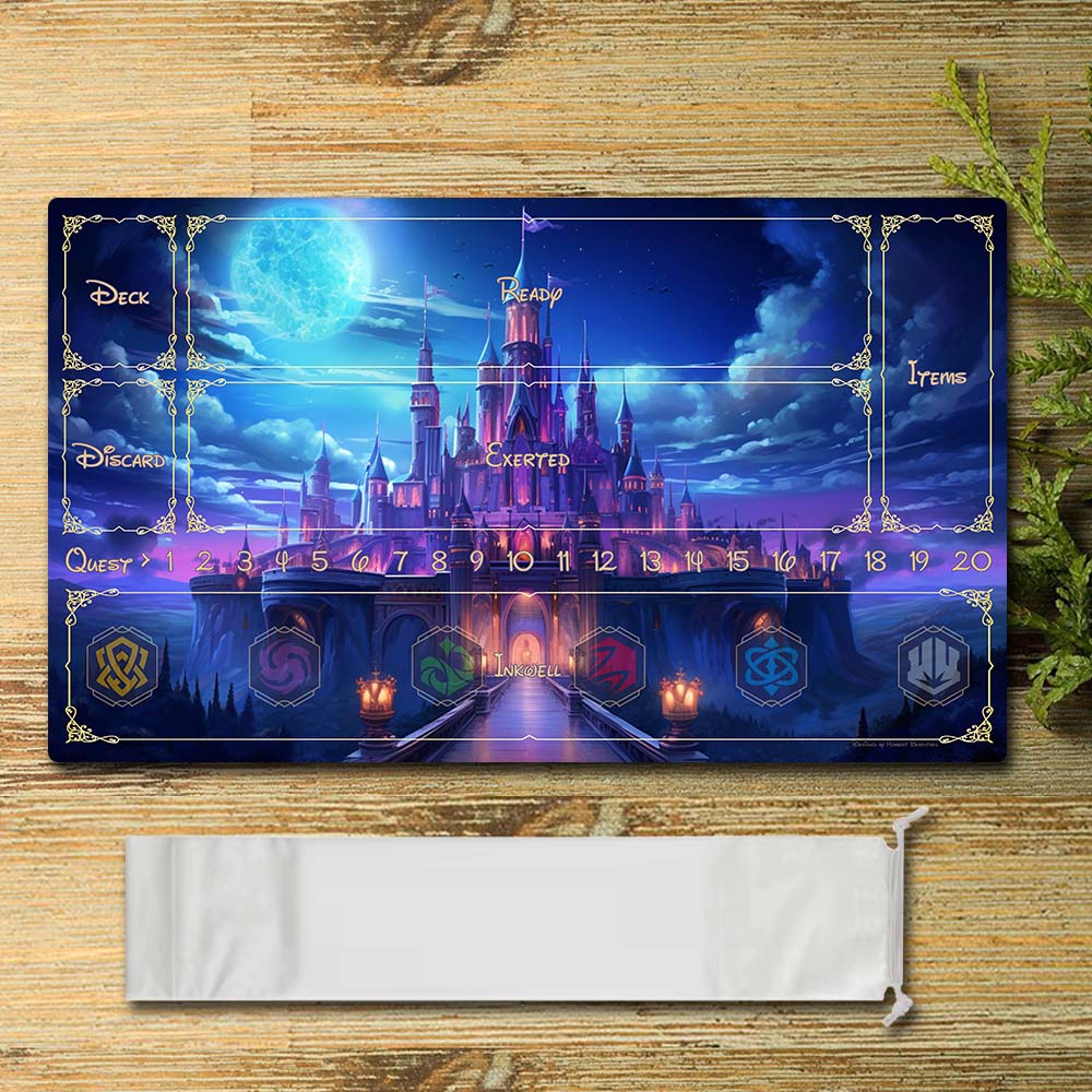 Brettspiel-Peripherie – castle5 – Lorcana Spielmatte, Größe 59,9 x 34,9 cm, Spielmatten, kompatibel mit TCG, RPG, CCG, Mauspad, Schreibtischmatten