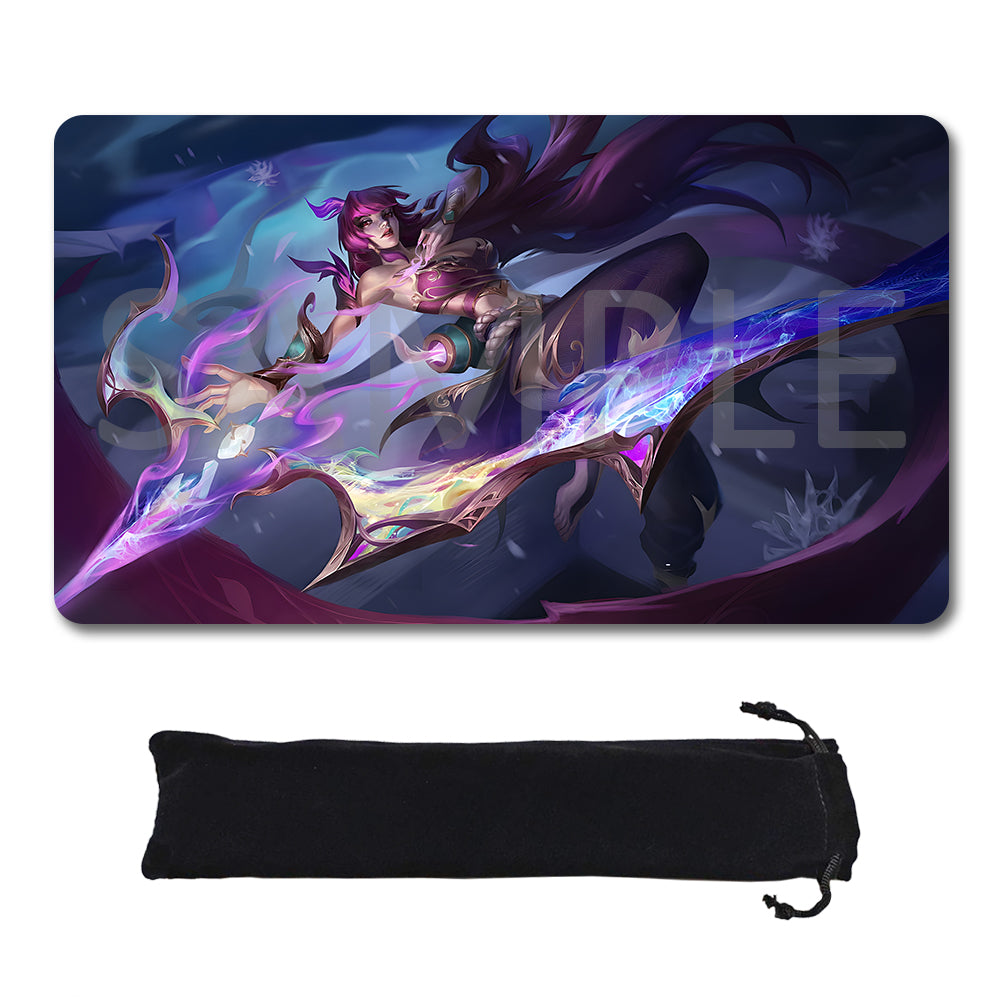 Ashe - League Of Legends Riftbound Playmat 24x14 in + Free Storage Bag