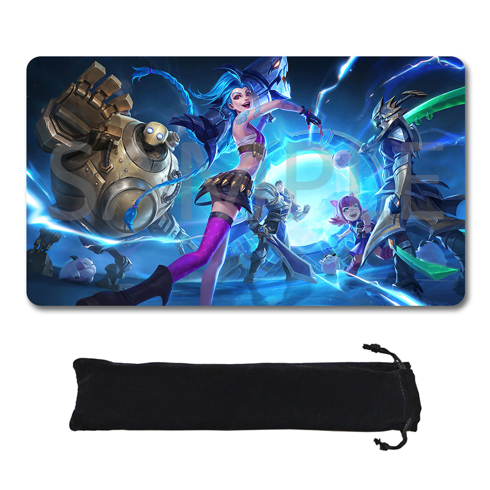 Jinx - League Of Legends Riftbound Playmat 24x14 in + Free Storage Bag