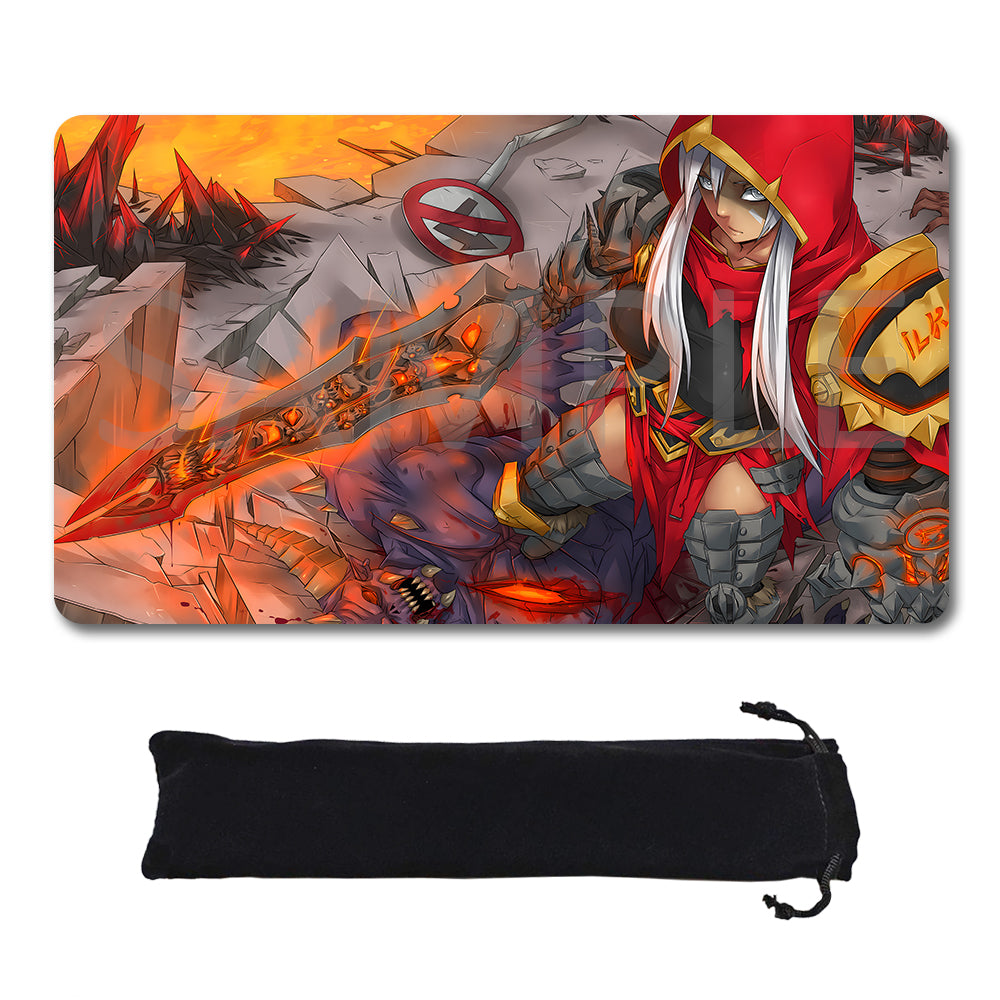 Riven - League Of Legends Riftbound Playmat 24x14 in + Free Storage Bag