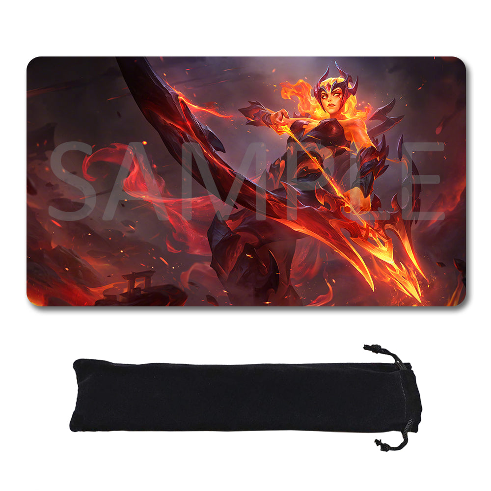 Ashe - League Of Legends Riftbound Playmat 24x14 in + Free Storage Bag