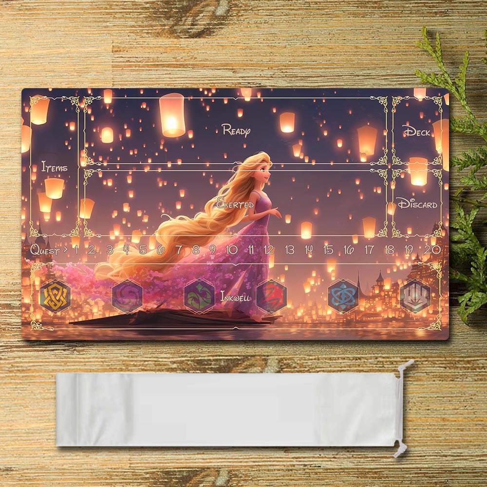 lorcana tangled cards Rapunzel Lorcana Playmat