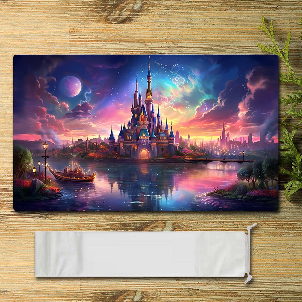 Brettspiel-Peripheriegerät – castle6 – Lorcana Spielmatte, Größe 59,9 x 34,9 cm, Spielmatten, kompatibel mit TCG, RPG, CCG, Mauspad, Schreibtischmatten