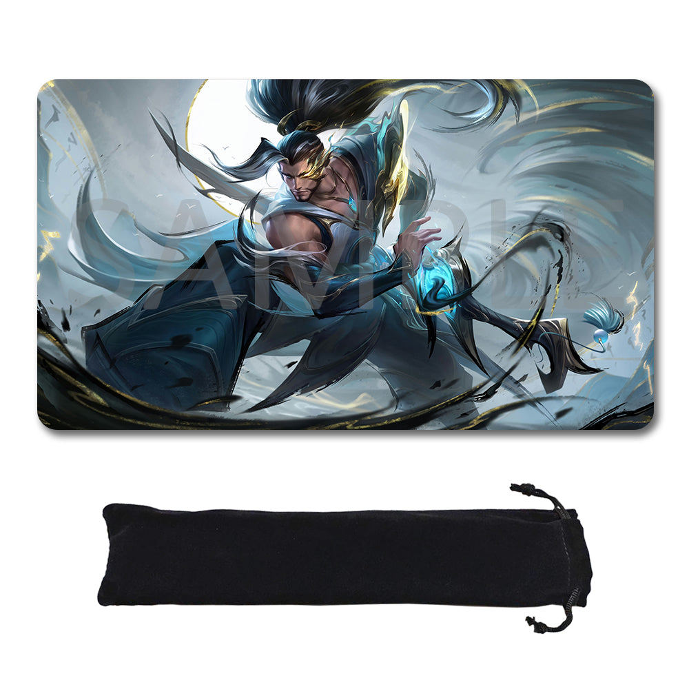 Yasuo - League Of Legends Riftbound Playmat 24x14 in + Free Storage Bag
