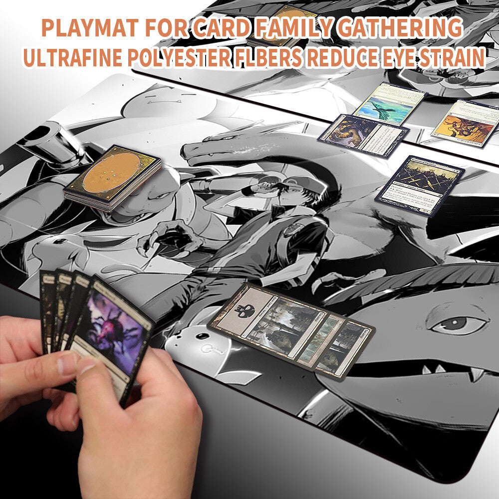 New Pokemon Charizard Playmat Stitched Edge with Free Bag | Pokemon TCG Playmat Stitched Edge | 1207213