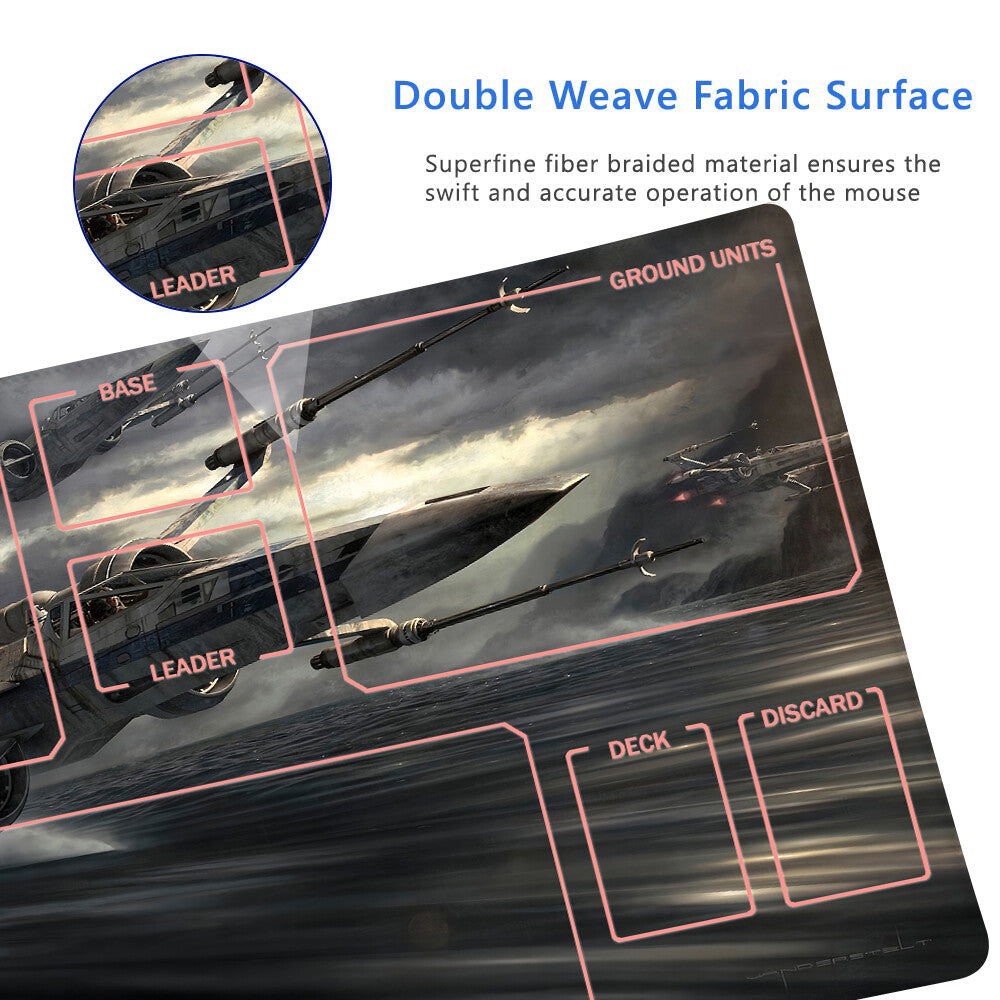 Star Wars Unlimited Playmat Stitched Edge Free Storage Bag Size 24X14IN Protective Mat star14