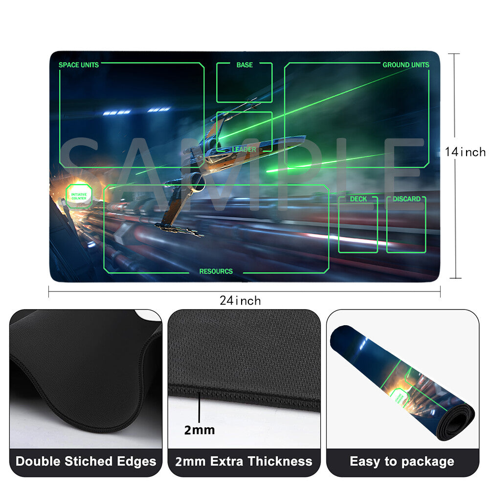 Star Wars Unlimited Playmat Stitched Edge Free Storage Bag Size 24X14IN Protective Mat star16