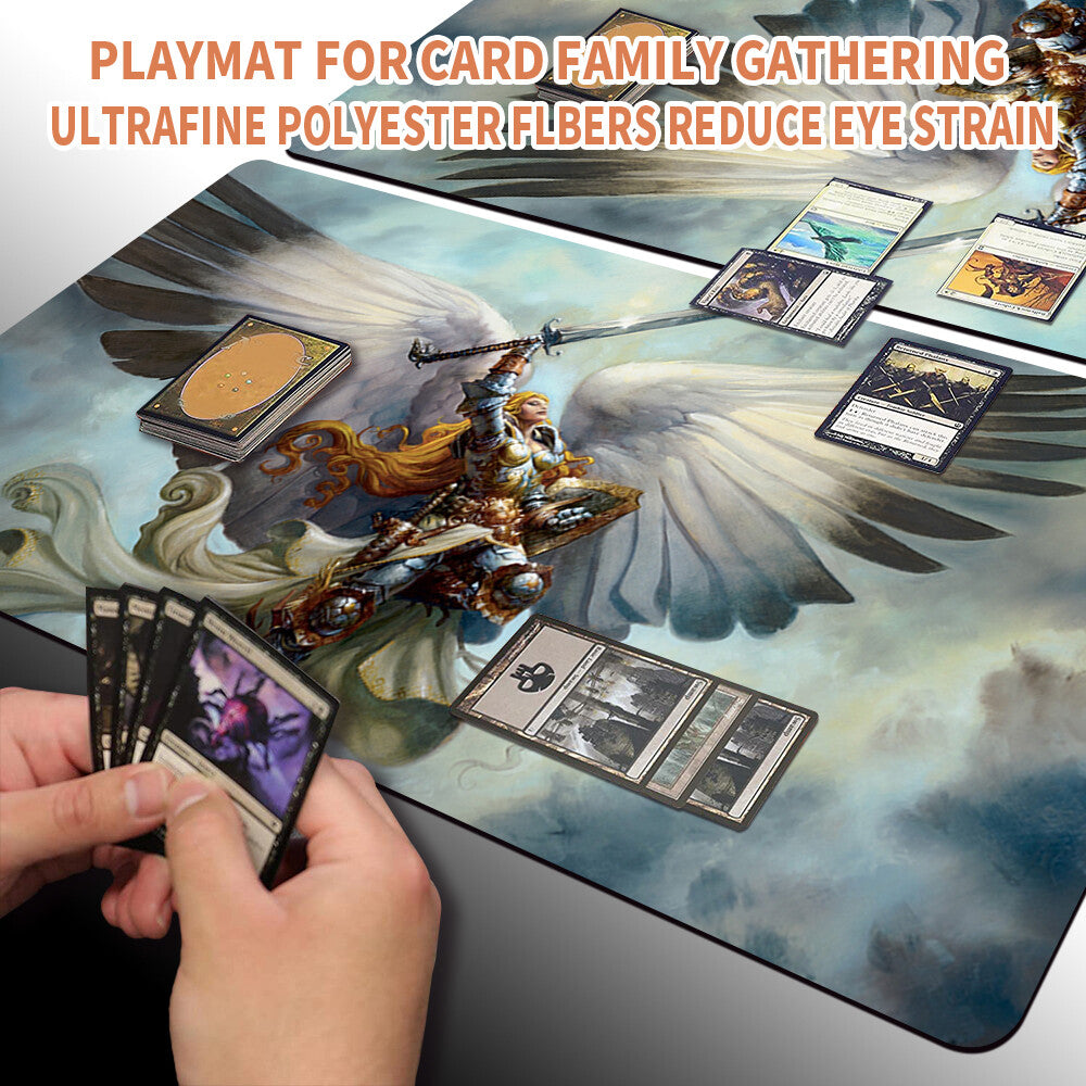 Serra Angel - Magic The Gathering MTG Playmat TCG CCG MTG Playmat Stitched Edge