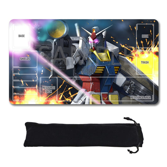 Gundam Playmat Suitable for GCG , includes Storage Bag, 24 x 14 inches (790537)