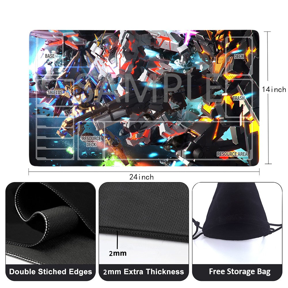 GCG Playmat Suitable for Gundam, includes Storage Bag,24 x 14 inches (GD5101413)