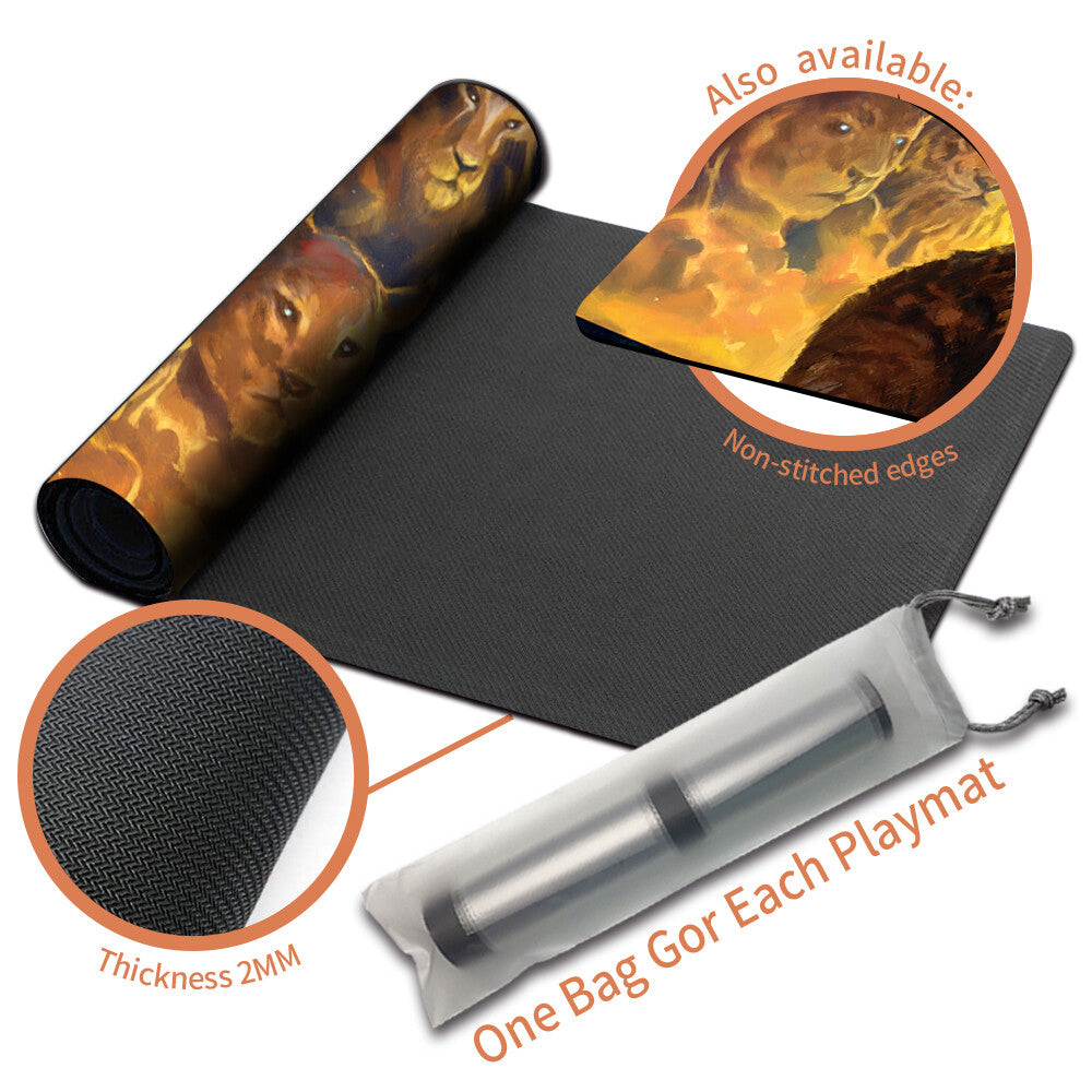 NINE LIVES - Magic The Gathering Playmat Trading Card Game Playmat for MTG CCG Stitched Edge