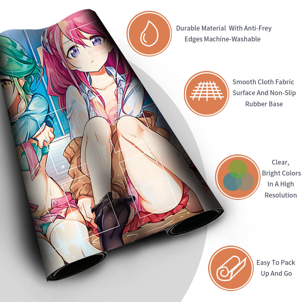 Yugioh Playmat Stitched Edge With Card Zones Yugioh Mouse pad Playmat Stitched Edge of Yugioh TCG | 3300628