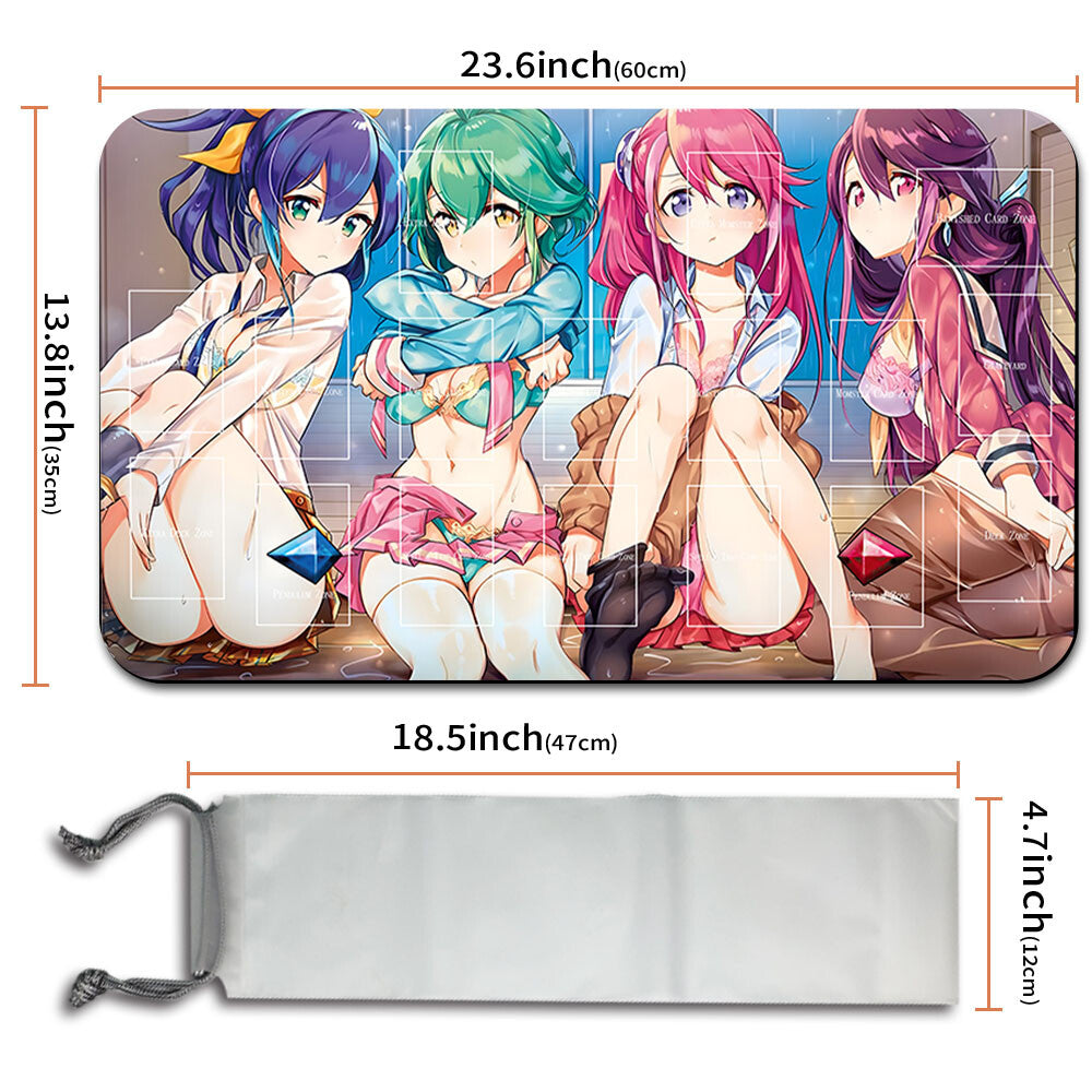 Yugioh Playmat Stitched Edge With Card Zones Yugioh Mouse pad Playmat Stitched Edge of Yugioh TCG | 3300628