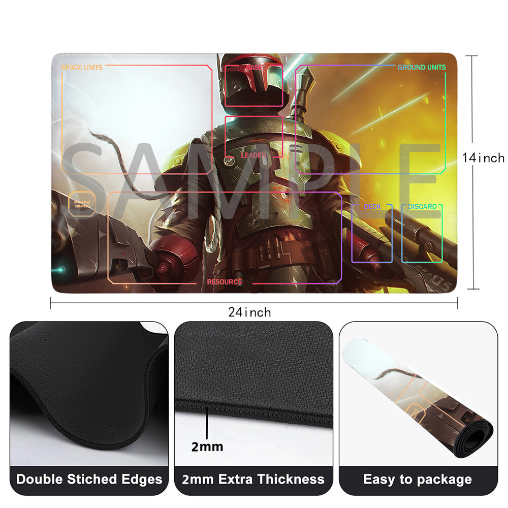 Star Wars Unlimited Playmat Stitched Edge Free Storage Bag Size 24X14IN Protective Mat star7