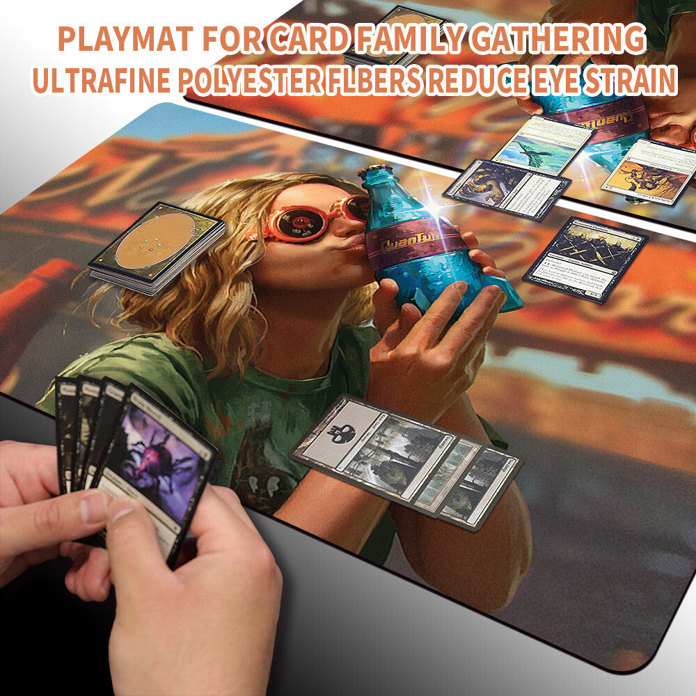 SIERRA, NUKA'S BIGGEST FAN - Magic The Gathering MTG Playmat TCG CCG MTG Playmat Stitched Edge