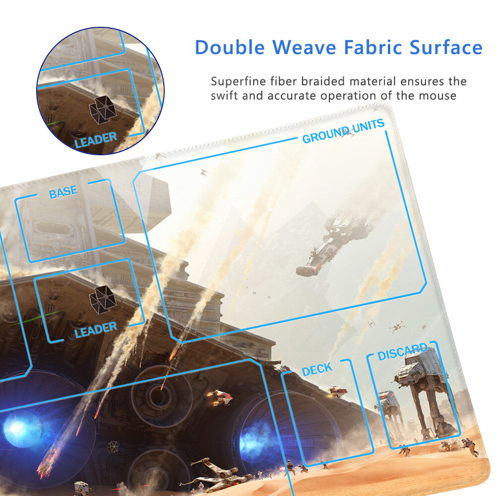 Star Wars Unlimited Playmat Stitched Edge Free Storage Bag Size 24X14IN Protective Mat star1