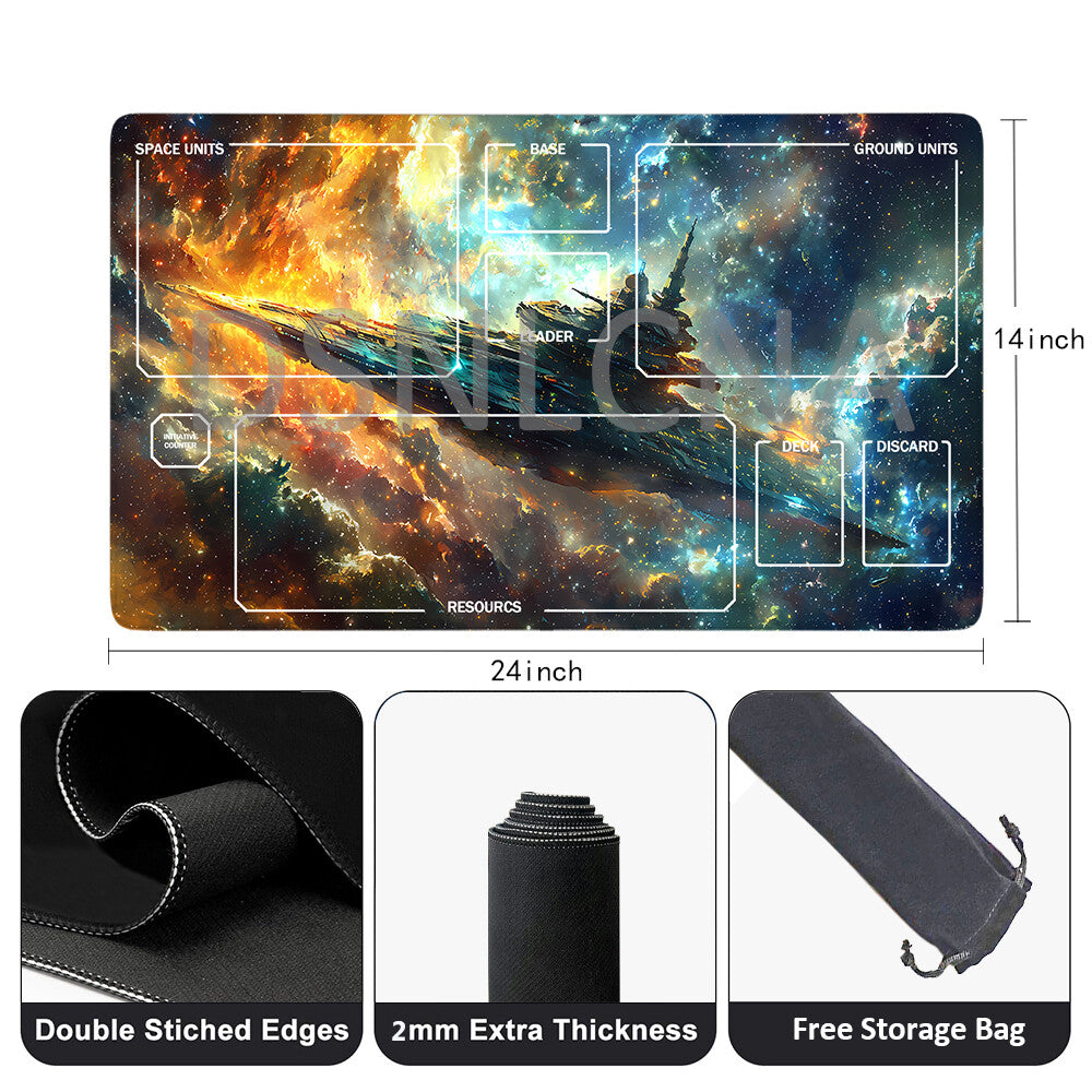 Star Wars Unlimited Playmat Stitched Edge Protective Mat Free Storage Bag Size 24X14IN 240875