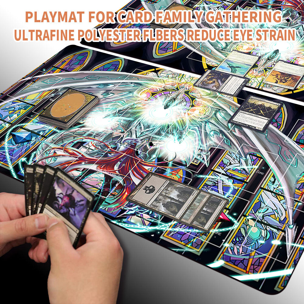 Yugioh Playmat Stitched Edge With Card Zones Yugioh Mouse pad Playmat Stitched Edge of Yugioh TCG | 201808
