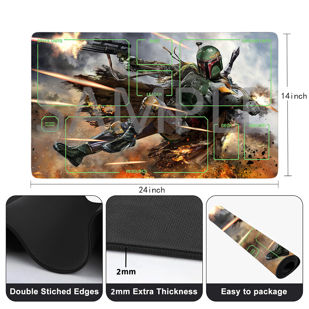 Star Wars Unlimited Playmat Stitched Edge Free Storage Bag Size 24X14IN Protective Mat star22