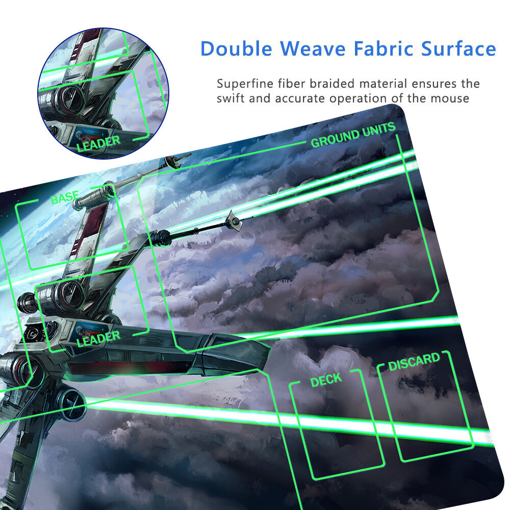 Star Wars Unlimited Playmat Stitched Edge Free Storage Bag Size 24X14IN Protective Mat star17