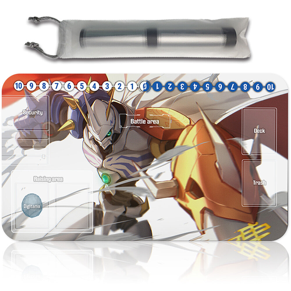 Digimon TCG Playmat With Card Zones - Kabuterimon Design Rubber Non-Slip Mat