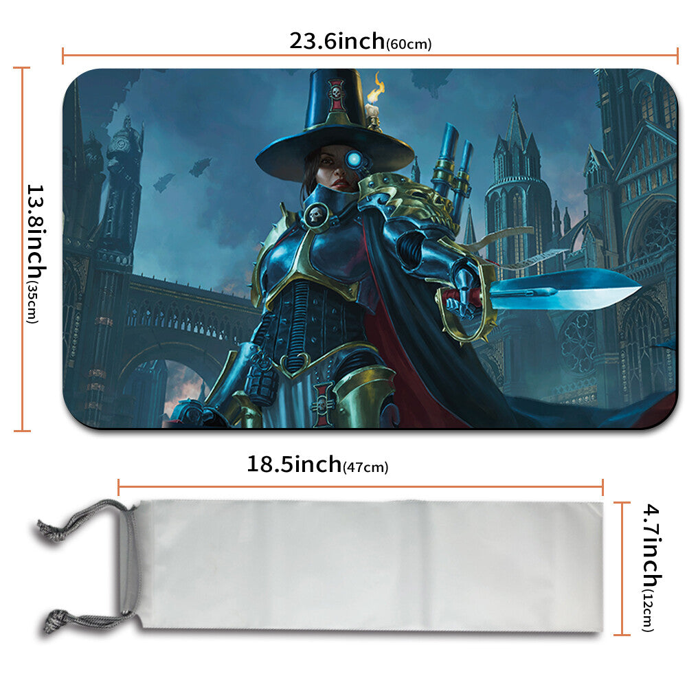INQUISITOR GREYFAX- Board Game MTG Playmat Mousepad Playmat of TCG CCG Stitched Edge