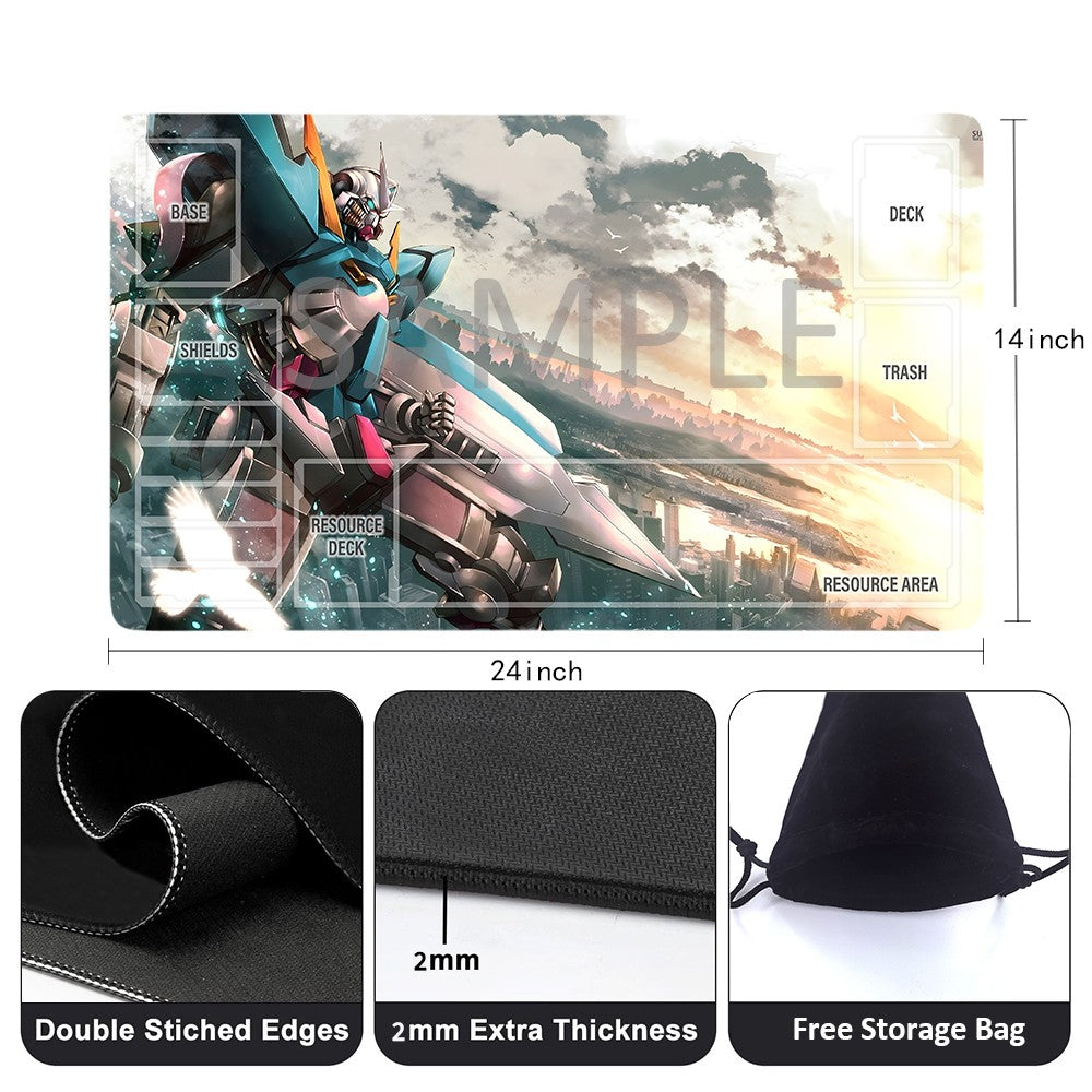 GCG Playmat Suitable for Gundam,includes Storage Bag, 24 x 14 inches (GD5101427)