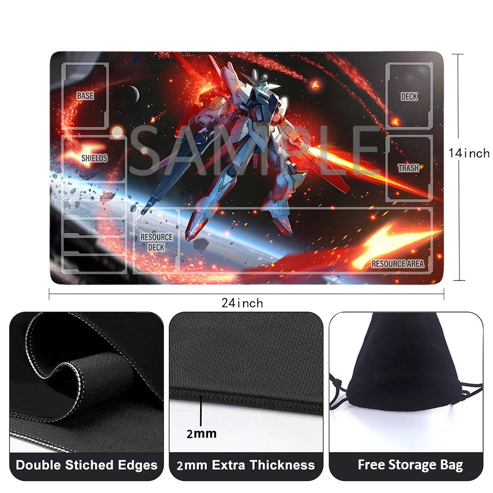 GCG Playmat Suitable for Gundam, includes Storage Bag, 24 x 14 inches (GD510148)