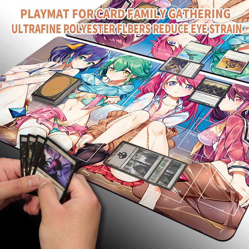 Yugioh Playmat Stitched Edge With Card Zones Yugioh Mouse pad Playmat Stitched Edge of Yugioh TCG | 3300628