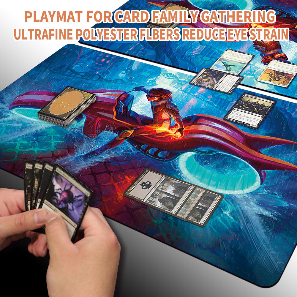 CHANDRA, SPARK HUNTER - Magic The Gathering MTG Playmat TCG CCG MTG Playmat Stitched Edge