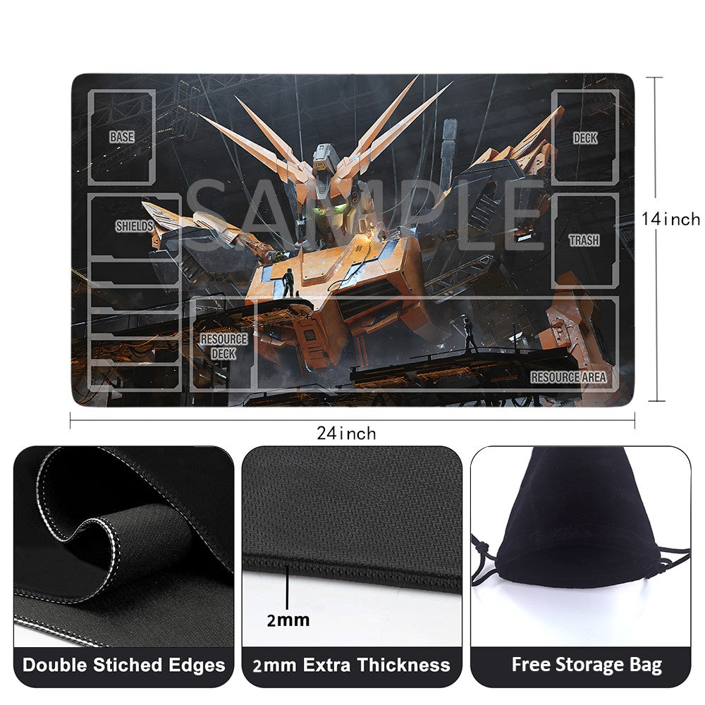 GCG Playmat Suitable for Gundam, includes Storage Bag, 24 x 14 inches (1264901)