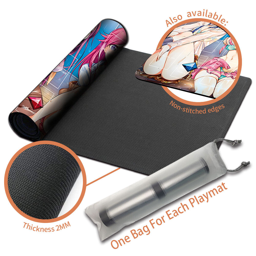 Yugioh Playmat Stitched Edge With Card Zones Yugioh Mouse pad Playmat Stitched Edge of Yugioh TCG | 3300628