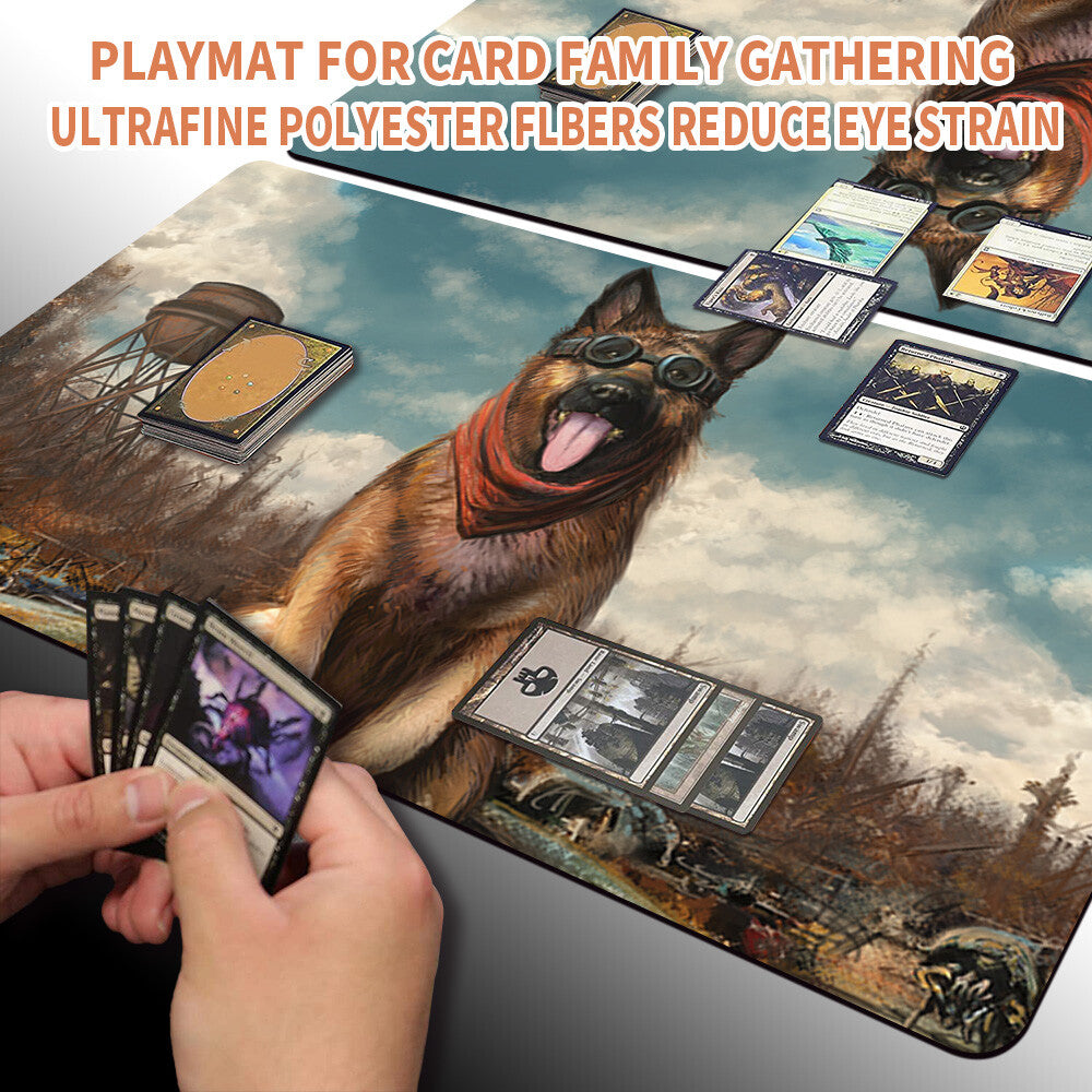 DOGMEAT, EVER LOYAL - Magic The Gathering MTG Playmat TCG CCG MTG Playmat Stitched Edge
