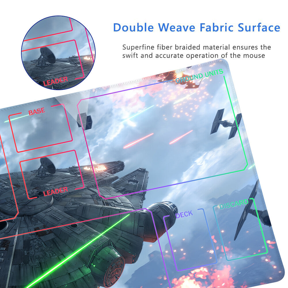 Star Wars Unlimited Playmat Stitched Edge Free Storage Bag Size 24X14IN Protective Mat star11