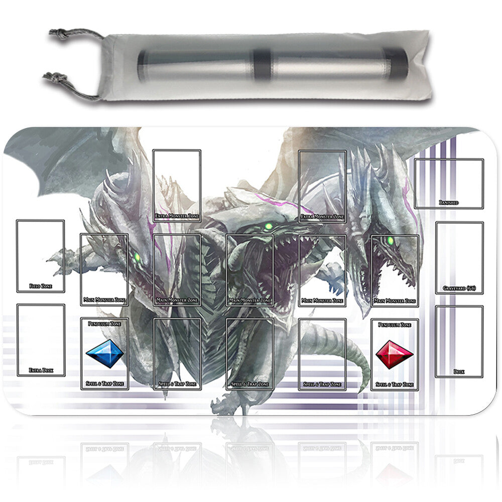 Yugioh Playmat Stitched Edge With Card Zones Yugioh Mouse pad Playmat Stitched Edge of Yugioh TCG