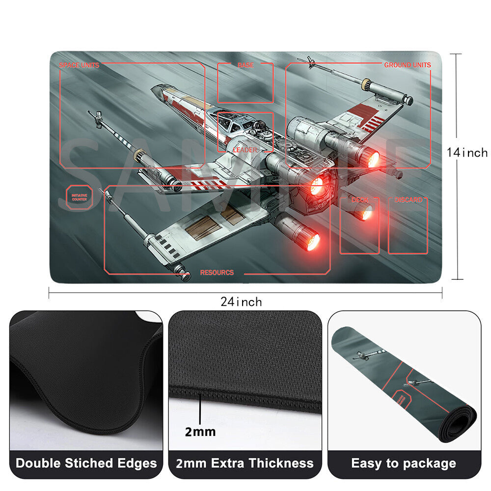 Star Wars Unlimited Playmat Stitched Edge Free Storage Bag Size 24X14IN Protective Mat star20