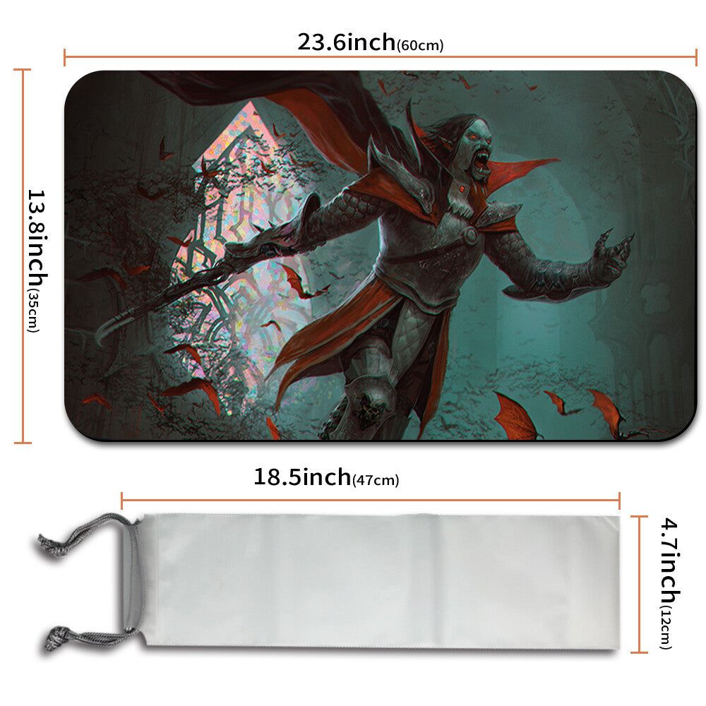 DRACULA, LORD OF BATS -Board Game MTG Playmat Magic The Gathering Playmat Stitched Edge