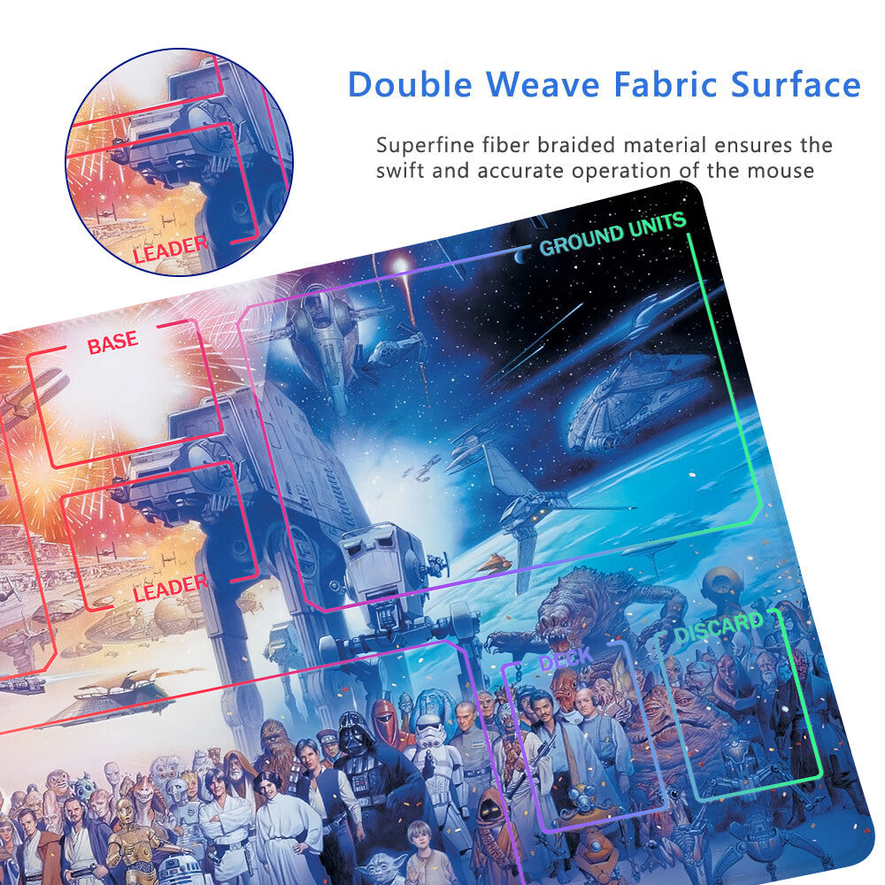 Star Wars Unlimited Playmat Stitched Edge Free Storage Bag Size 24X14IN Protective Mat star10