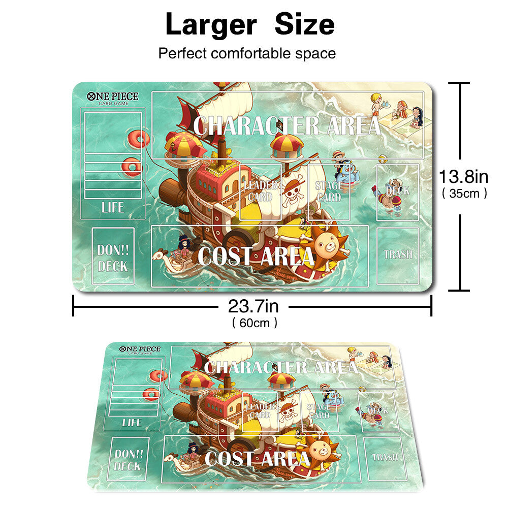 1330380 - Board Game One Piece Playmat Stitched Edge with Zone Games Mousepad Play Mat of TCG