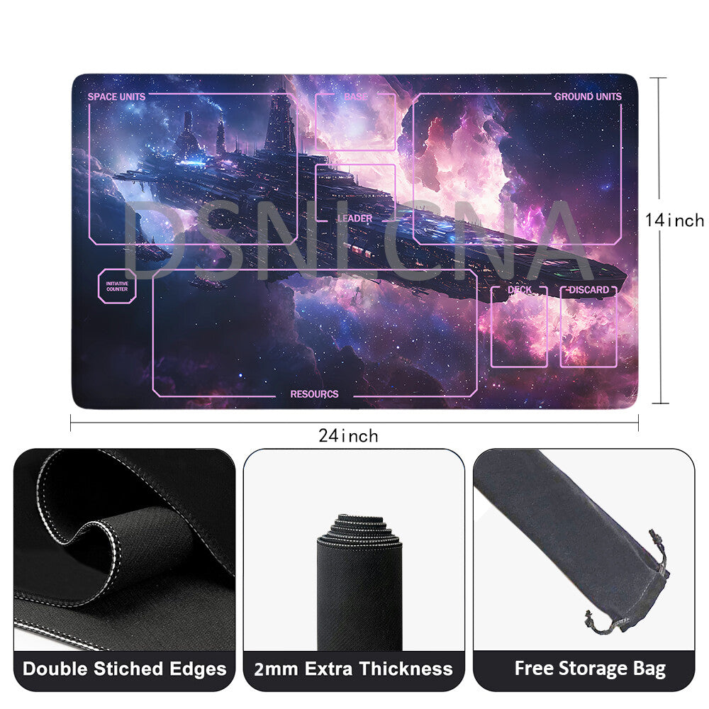 Star Wars Unlimited Playmat Stitched Edge Protective Mat Free Storage Bag Size 24X14IN 240872