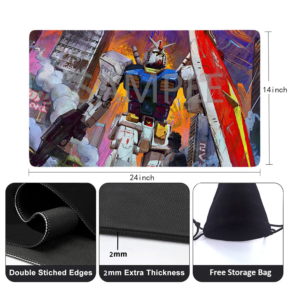GCG Playmat Suitable for Gundam , includes Storage Bag, 24 x 14 inches 1196785