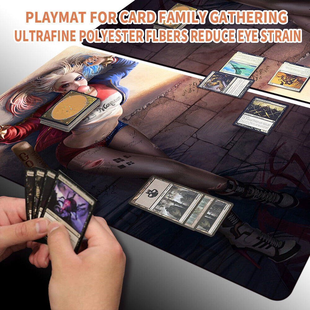 Custom-03 - Magic The Gathering MTG Playmat TCG CCG MTG Playmat Stitched Edge