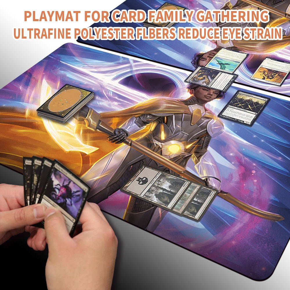 HALIYA, GUIDED BY LIGHT - Magic The Gathering MTG Playmat TCG CCG MTG Playmat Stitched Edge