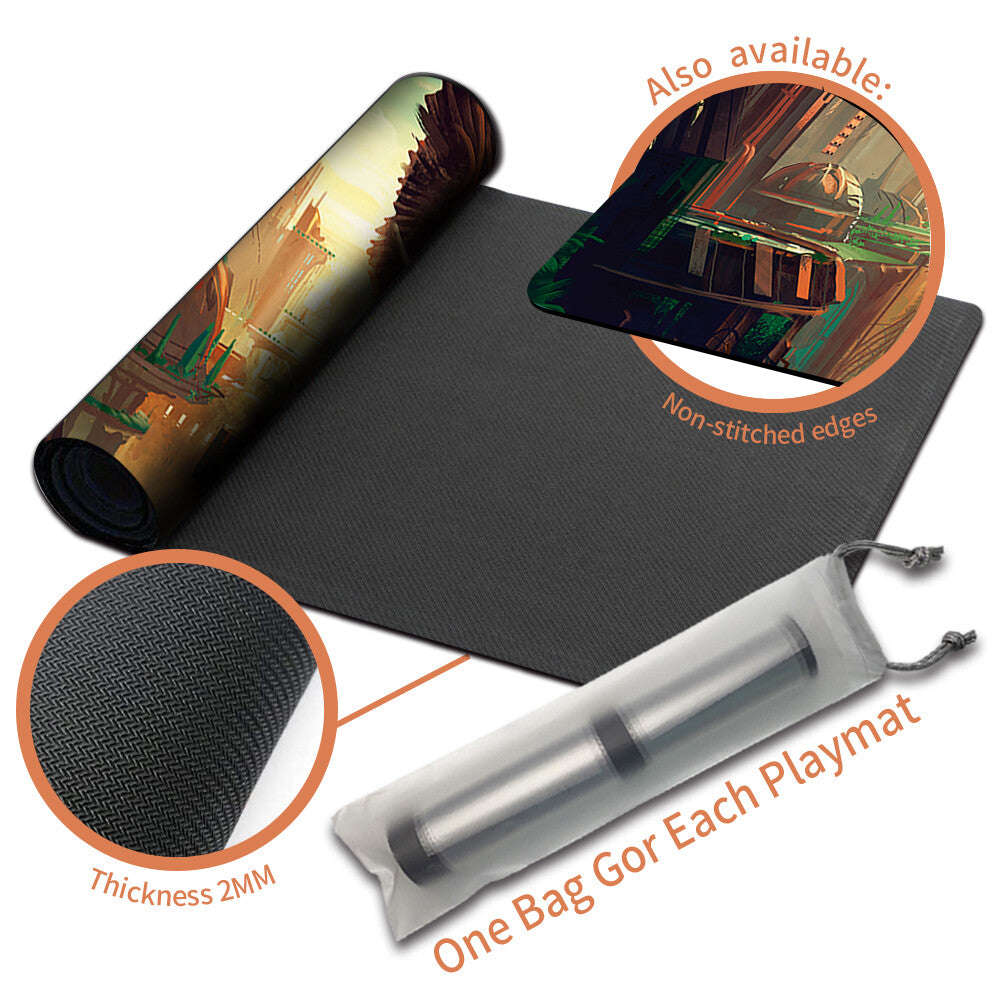 METROPOLIS FOREST -Board Game MTG Playmat Mouse pad Playmat of MTG TCG CCG Stitched Edge